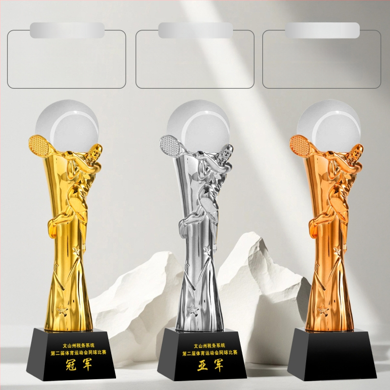 Спортен трофей – смола, персонализиран логотип, марка Shadow Crystal Fantasy Dust, идеален за награди, корпоративни подаръци и декорация