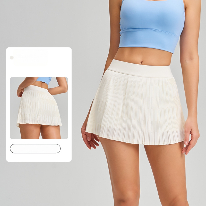 Fitnesa svārki ar plisētu dizainu, zīmols YOGA PARADISE, rudens 2025, sastāvs: 75% neilona, 25% spandeks