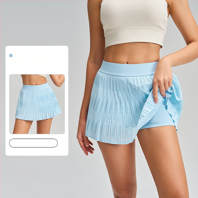 Fitnesa svārki ar plisētu dizainu, zīmols YOGA PARADISE, rudens 2025, sastāvs: 75% neilona, 25% spandeks