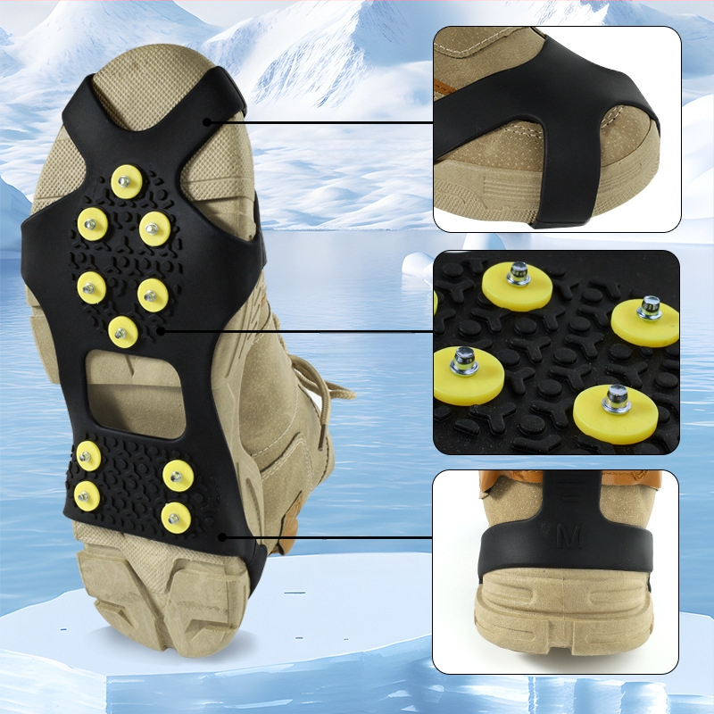 Neslidūs batų įdėklai su 10 dantų - TPE medžiaga, 100 vnt dėžutėje, kilmė Dongguan