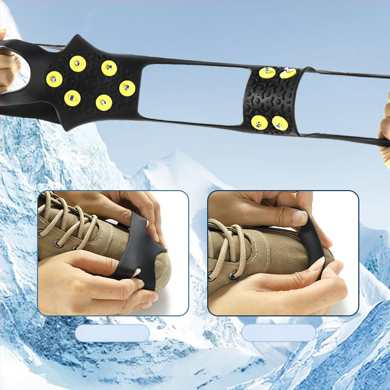 Neslidūs batų įdėklai su 10 dantų - TPE medžiaga, 100 vnt dėžutėje, kilmė Dongguan