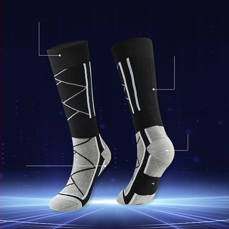 Sporta zeķes ar fleece oderi, universālas, ziemas, poliester