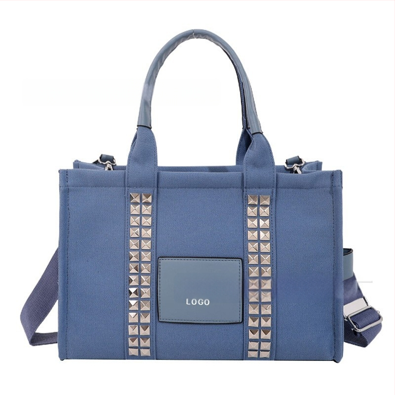 PU tote táska – cipzár, vászon bélés, vízszintes négyzet alak, mobiltelefon zseb, egy vállpánt