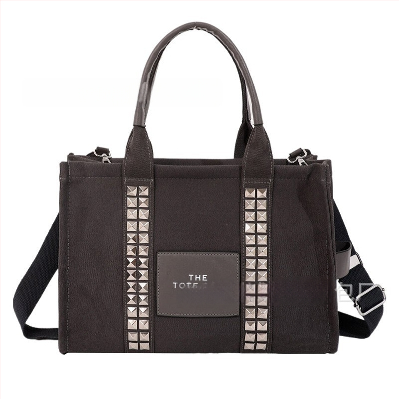 PU tote táska – cipzár, vászon bélés, vízszintes négyzet alak, mobiltelefon zseb, egy vállpánt