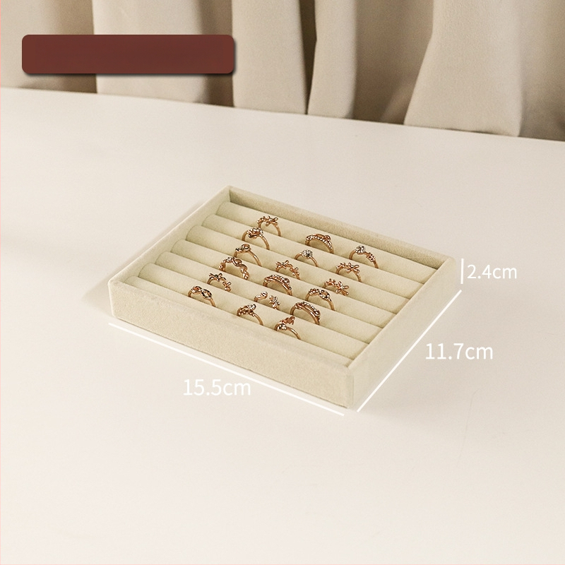 Juvelyrinių papuošalų laikymo dėžutė su skyriais, flanelės medžiaga, stalinis montavimas, 1 sluoksnis, daugiafunkcinė, dulkėms atspari, Korėjos stiliaus