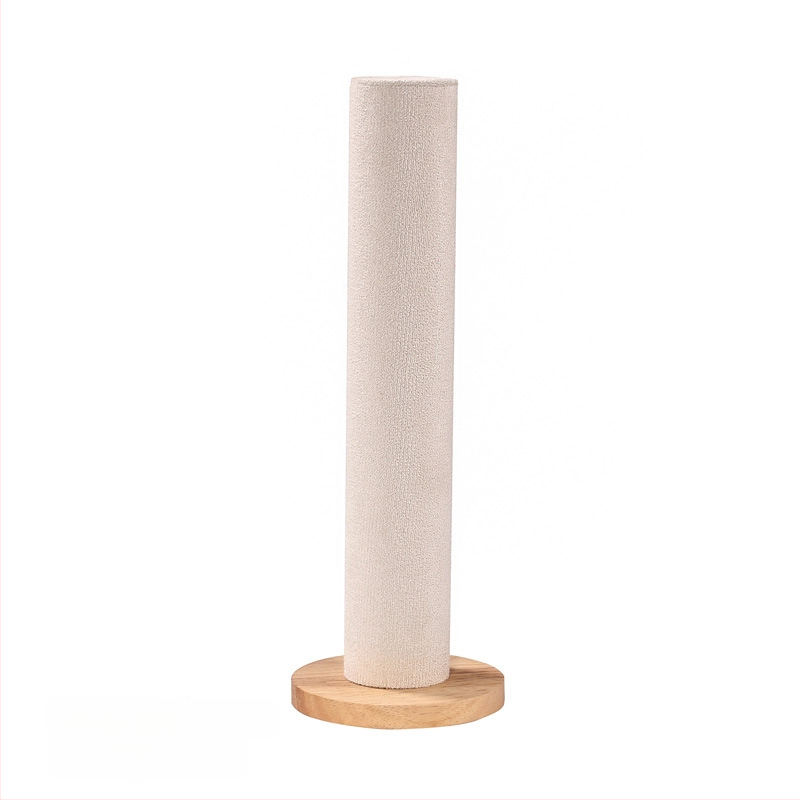 Cilindrisks vertikālais izstādes statīvs matu aksesuāriem, masīvkoks, viena kārta, izsmalcināts dizains