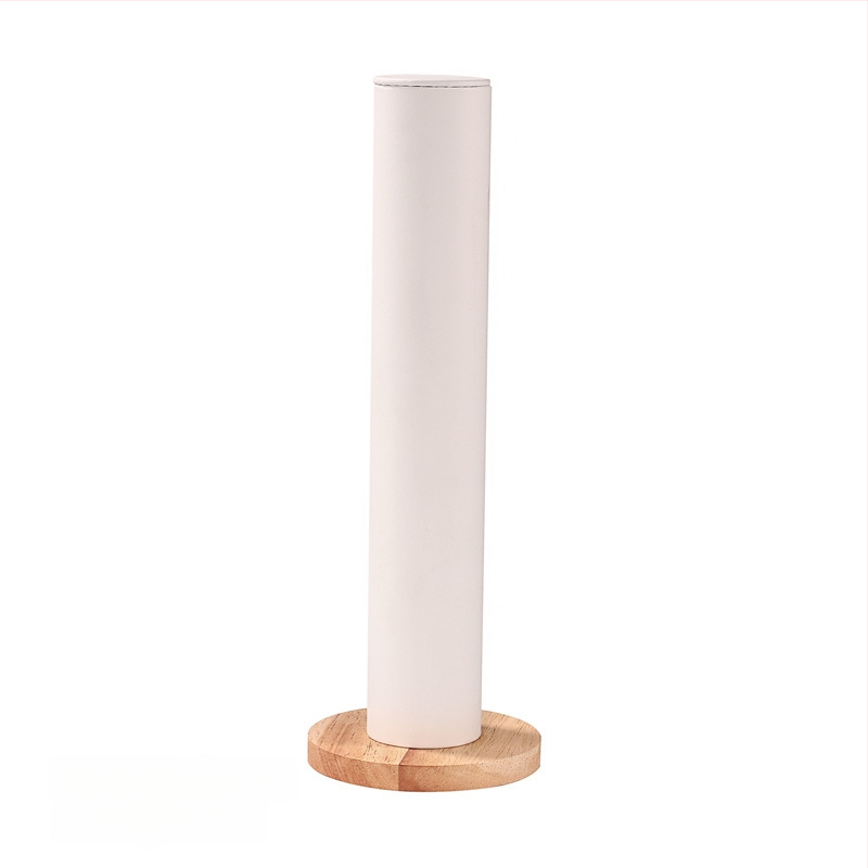 Cilindrisks vertikālais izstādes statīvs matu aksesuāriem, masīvkoks, viena kārta, izsmalcināts dizains