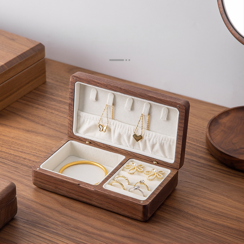 Cutie din lemn pentru bijuterii, stil japonez, model cu fibră lemnoasă, capacitate 0,7 litri, greutate 0,3 kg, personalizabilă