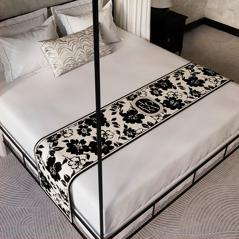 Domeya - Κάλυμμα κρεβατιού σε στυλ ξενοδοχείου από πολυεστέρα με φλοράλ μοτίβο, προσαρμοστικό