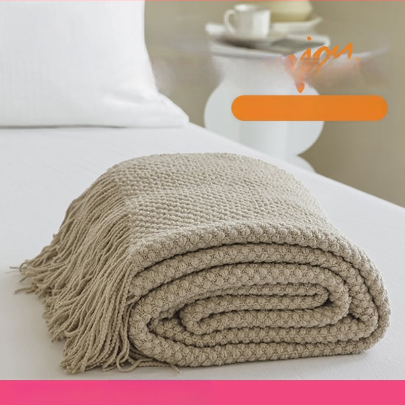 Rankšluosčio pledas: medvilnė, dryžiai, svoris 500–799 g, šiuolaikiškas minimalistinis stilius