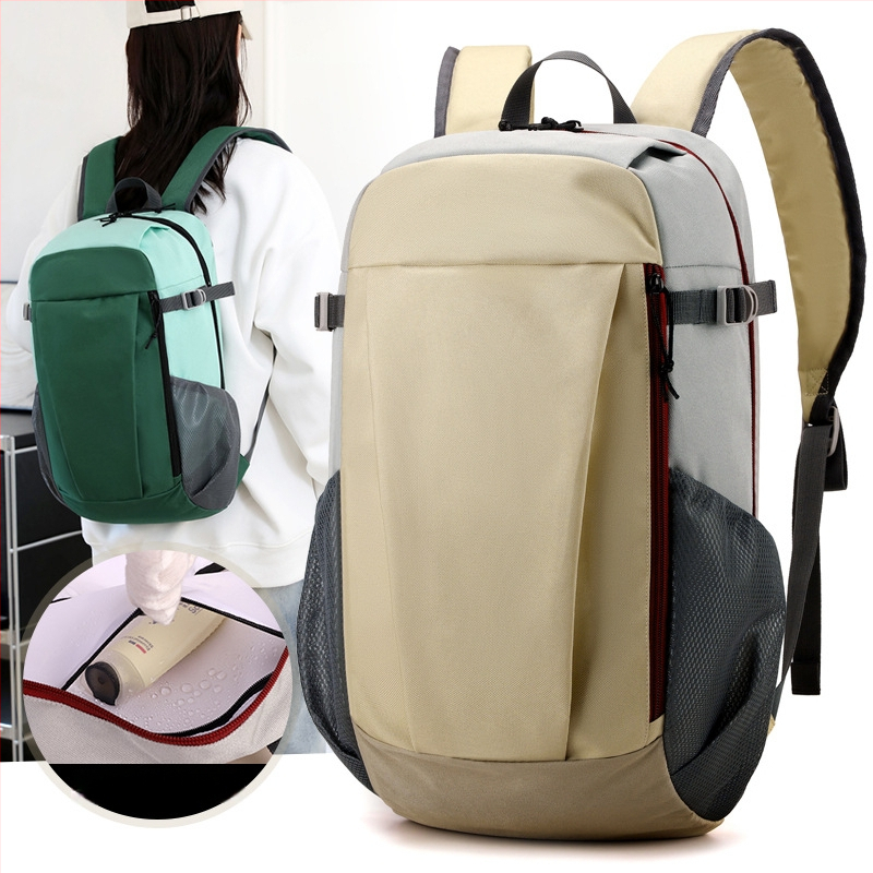 Unisex nylon ruksak za planinarenje, hodanje i jahanje — jednobojni uzorak, poliester podstava, nosivi sustav s zračnim jastukom