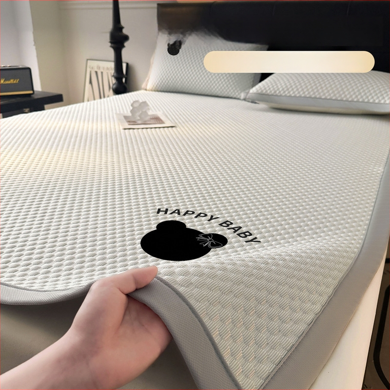 Jääsatiin voodimadratsi komplekt - kokkusõlmitav, trükitud kude, viskoos kiud