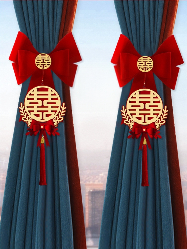 Kāzu aizkaru dekoratīvā girlande – neaudēts audums, Snow Top zīmols, laimīgi vārdi, bez importa