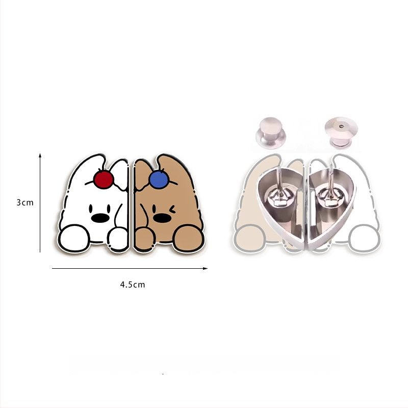 Magnētisks aizkaru klips ar suņa karikatūras tēlu, akrila materiāls, pielāgojams, karikatūras stils