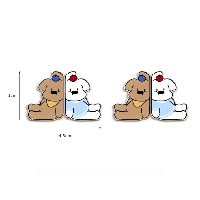 Magnētisks aizkaru klips ar suņa karikatūras tēlu, akrila materiāls, pielāgojams, karikatūras stils