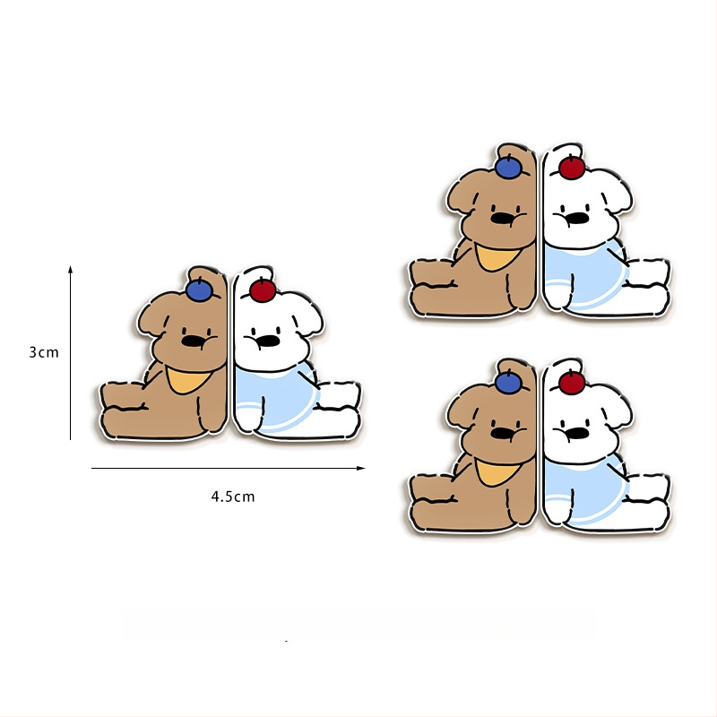 Magnētisks aizkaru klips ar suņa karikatūras tēlu, akrila materiāls, pielāgojams, karikatūras stils