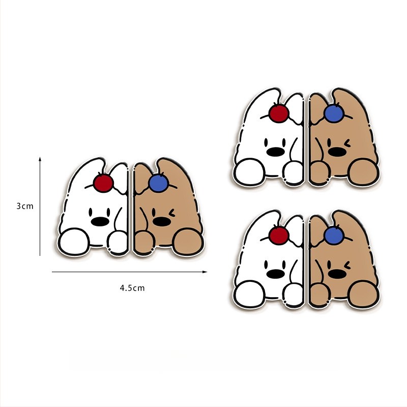 Magnētisks aizkaru klips ar suņa karikatūras tēlu, akrila materiāls, pielāgojams, karikatūras stils