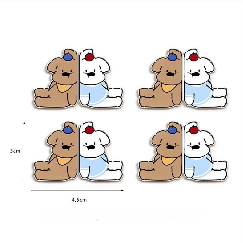Magnētisks aizkaru klips ar suņa karikatūras tēlu, akrila materiāls, pielāgojams, karikatūras stils