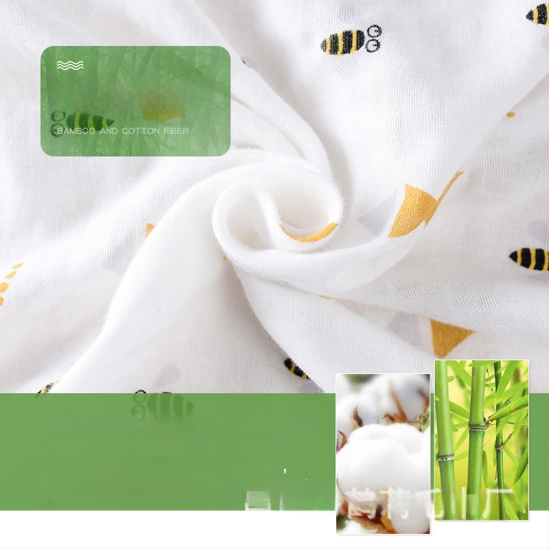 Beebi bambuskiududest rätik – kahekordne kiht, 30% puuvill / 70% bambus, lihtne kude, 200-300 g