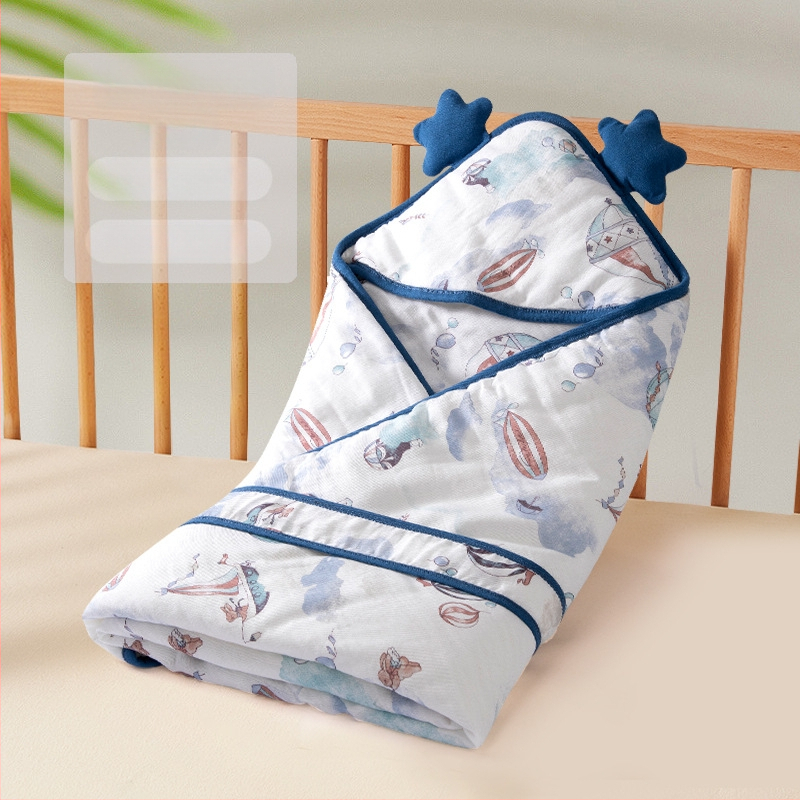 Apskāršanās sega no bambusa šķiedras zīdaiņiem — raksti: dzīvnieki, svītras, rūtains, multfilma; piemērots vasarai, pavasarim un rudenim; zīdaiņiem un maziem bērniem