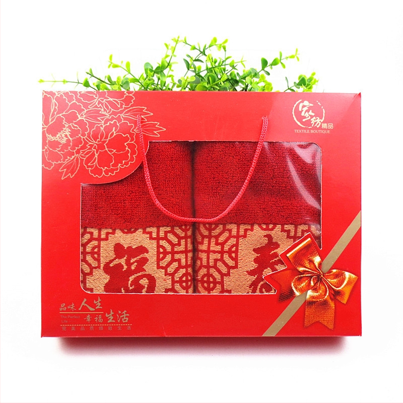 Хавлия от чист памук със жакардов мотив за дълголетие, 32s прежда, 100-120 г, възможна персонализация