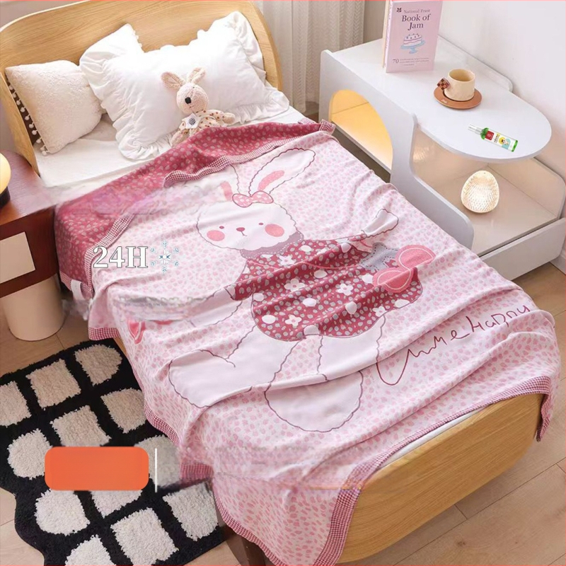 Bambuko pluošto antklodė, animacinių filmų raštas, vasaros naudojimui, 300–499 g, gaivus ir kvėpuojantis