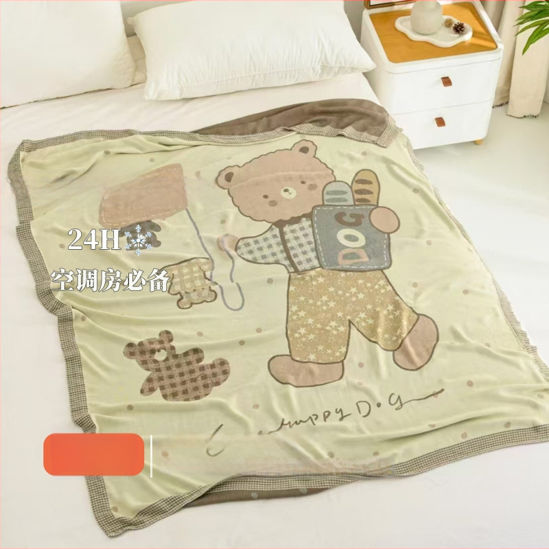 Bambuko pluošto antklodė, animacinių filmų raštas, vasaros naudojimui, 300–499 g, gaivus ir kvėpuojantis