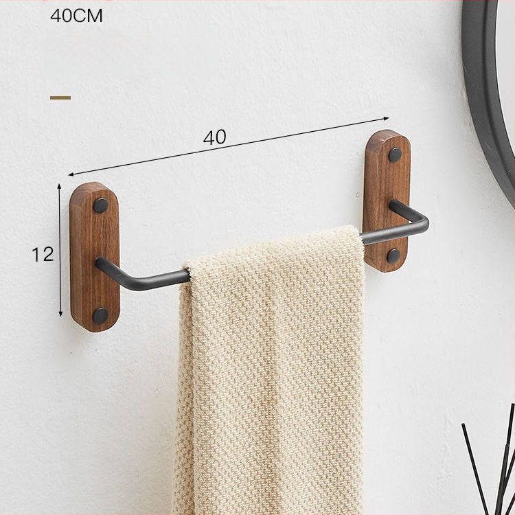 Valriekstu alumīnija sakausējuma dvieļu turētājs, trīs kārtu dizains, mūsdienīgs minimālisms, kravnesība 3–5 kg