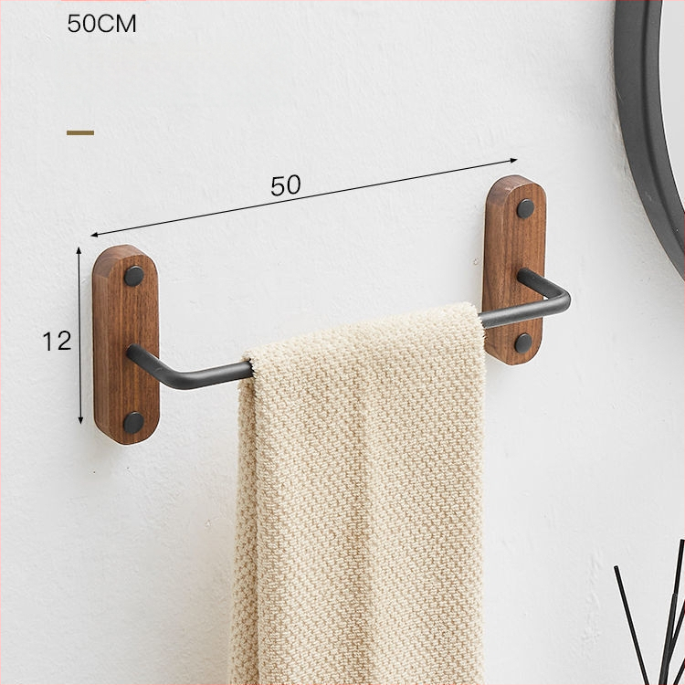 Valriekstu alumīnija sakausējuma dvieļu turētājs, trīs kārtu dizains, mūsdienīgs minimālisms, kravnesība 3–5 kg