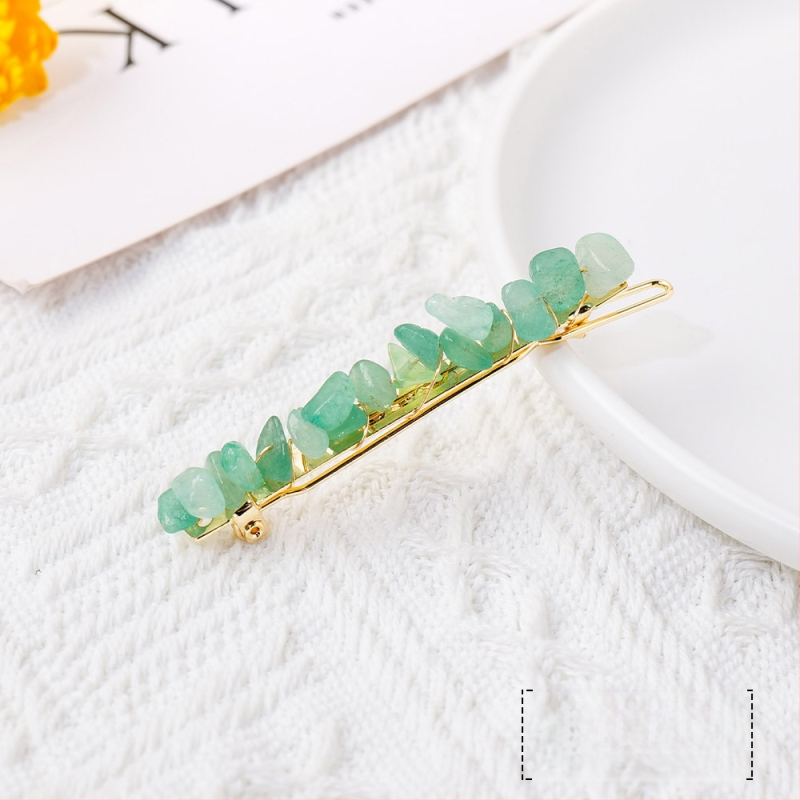 Ametista kristāla ģeometriska matu spraude, Runyangshi, mūsdienīgs minimālisma stils, iepakojums PP maisiņā