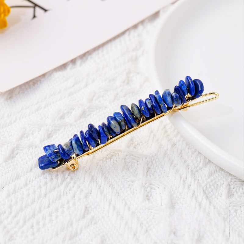 Ametista kristāla ģeometriska matu spraude, Runyangshi, mūsdienīgs minimālisma stils, iepakojums PP maisiņā