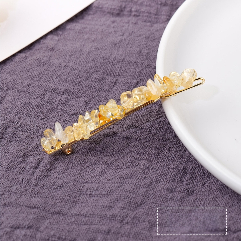 Ametista kristāla ģeometriska matu spraude, Runyangshi, mūsdienīgs minimālisma stils, iepakojums PP maisiņā