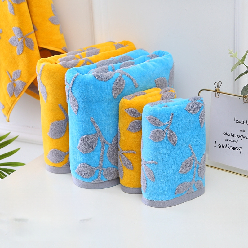 Σετ πετσετών οικιακής χρήσης από 100% βαμβάκι, Cut Velvet επεξεργασία, ελαφρώς στριμμένη ίνα, σειρά Cut Velvet Flower Branch, δυνατότητα προσαρμογής