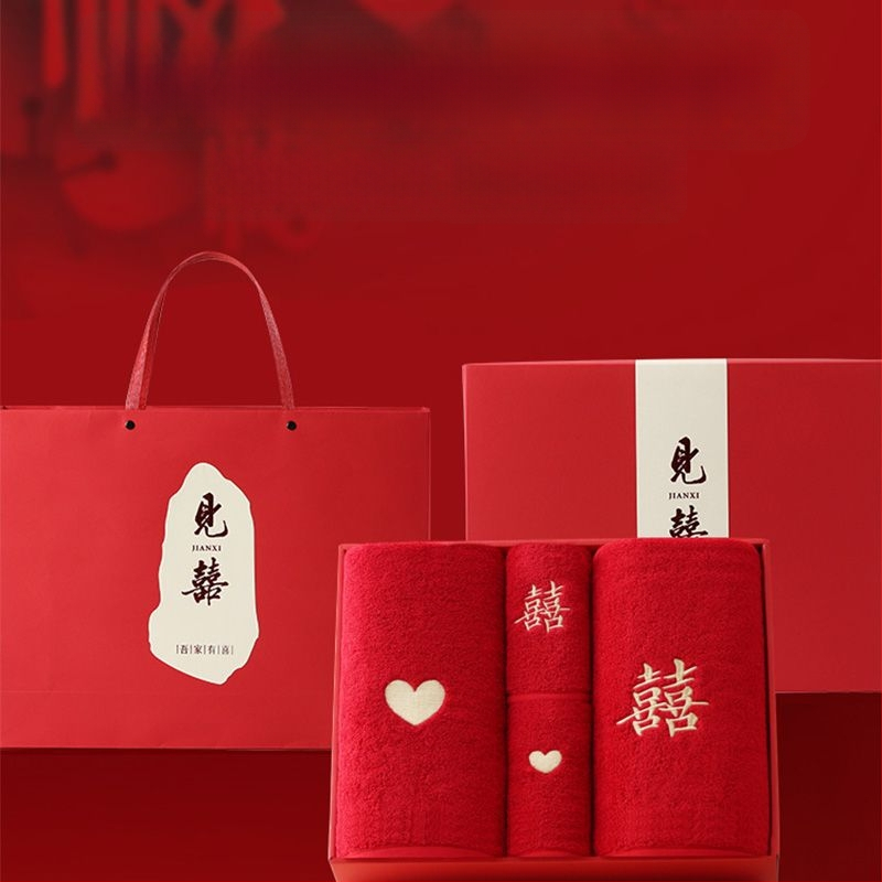 Σετ πετσετών μπάνιου από 100% βαμβάκι για ζευγάρι, 4 τεμάχια, κεντημένες, Warp knitting, 350 g