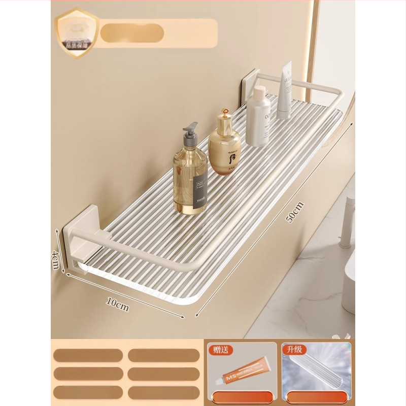 Триъгълна ъглова полица за стена, пластмасова, баня, 1 ниво, минималистичен стил, организатор за козметика