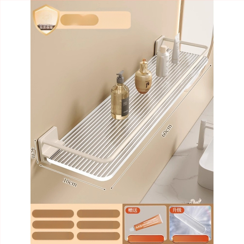 Триъгълна ъглова полица за стена, пластмасова, баня, 1 ниво, минималистичен стил, организатор за козметика