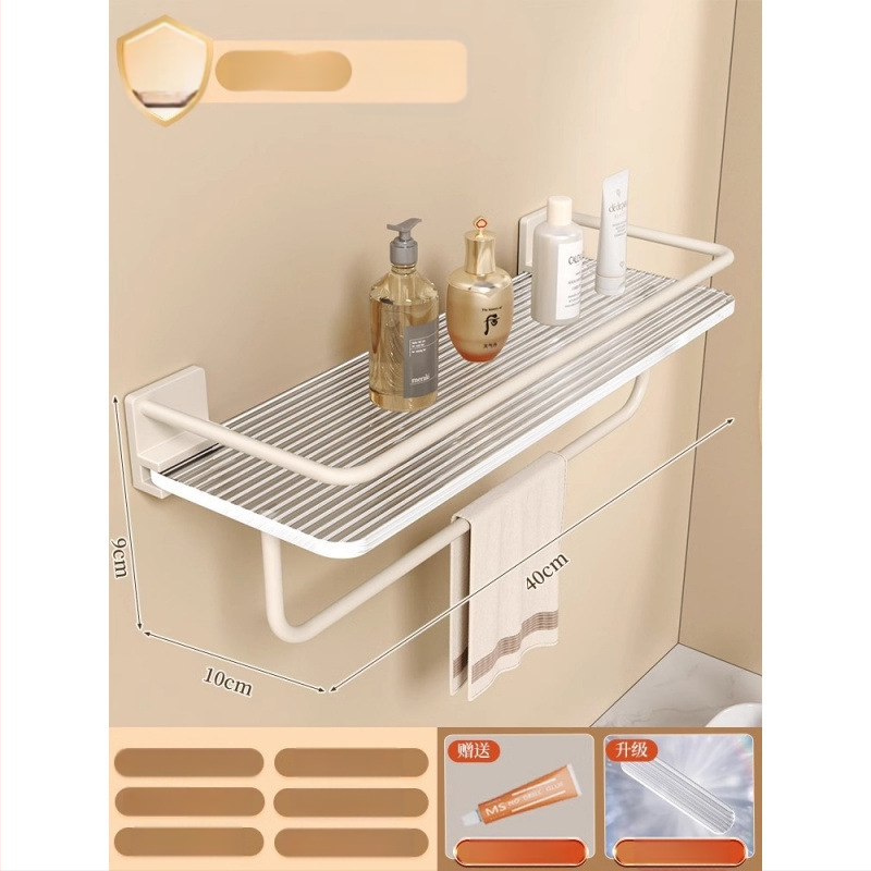 Триъгълна ъглова полица за стена, пластмасова, баня, 1 ниво, минималистичен стил, организатор за козметика