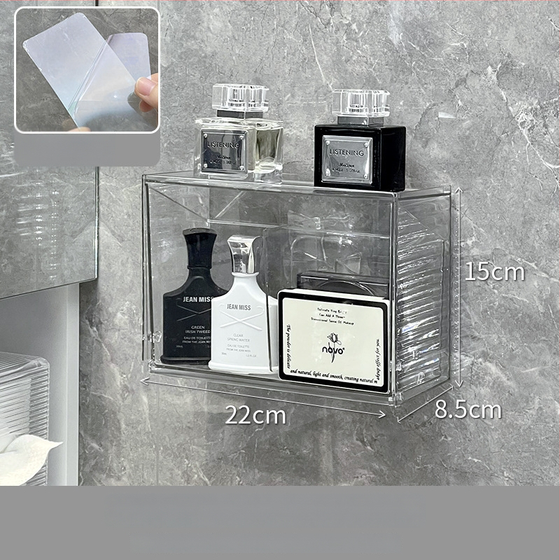 Триъгълна ъглова полица за стена, пластмасова, баня, 1 ниво, минималистичен стил, организатор за козметика