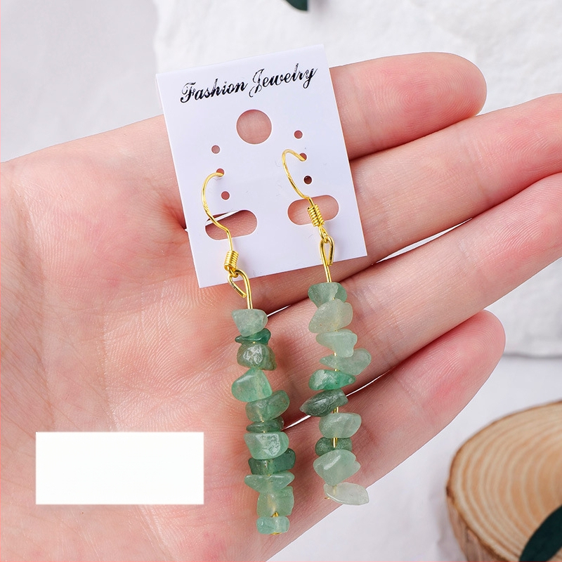 Ametisti kristalliga kõrvarõngad, geomeetriline disain, Runyang bränd, kaasaegne minimalistlik stiil