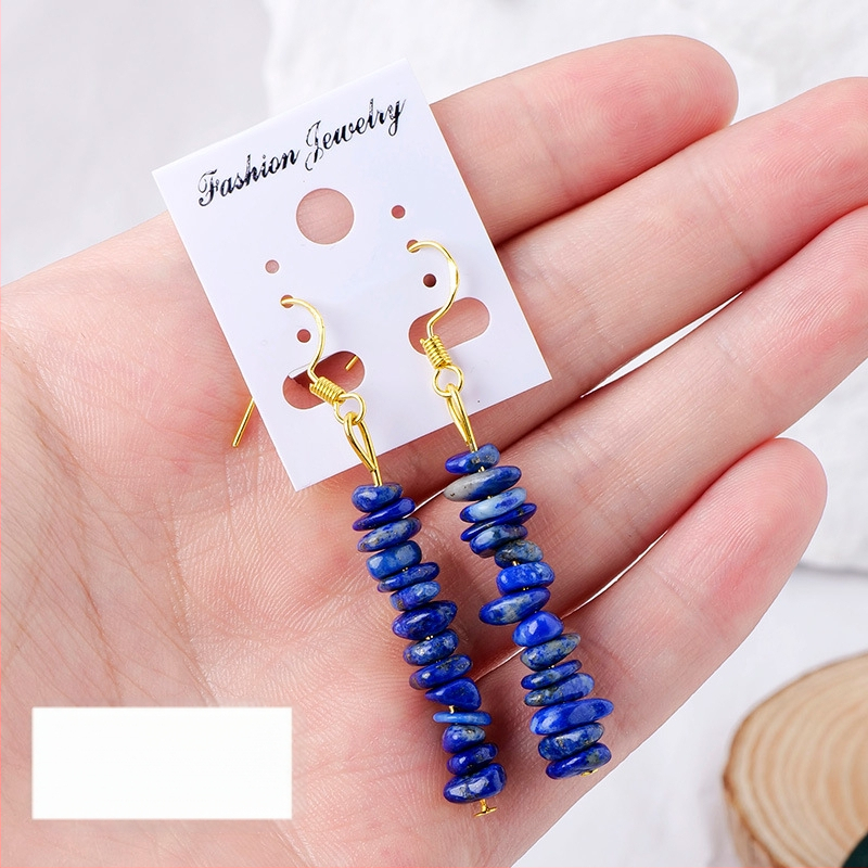 Ametisti kristalliga kõrvarõngad, geomeetriline disain, Runyang bränd, kaasaegne minimalistlik stiil