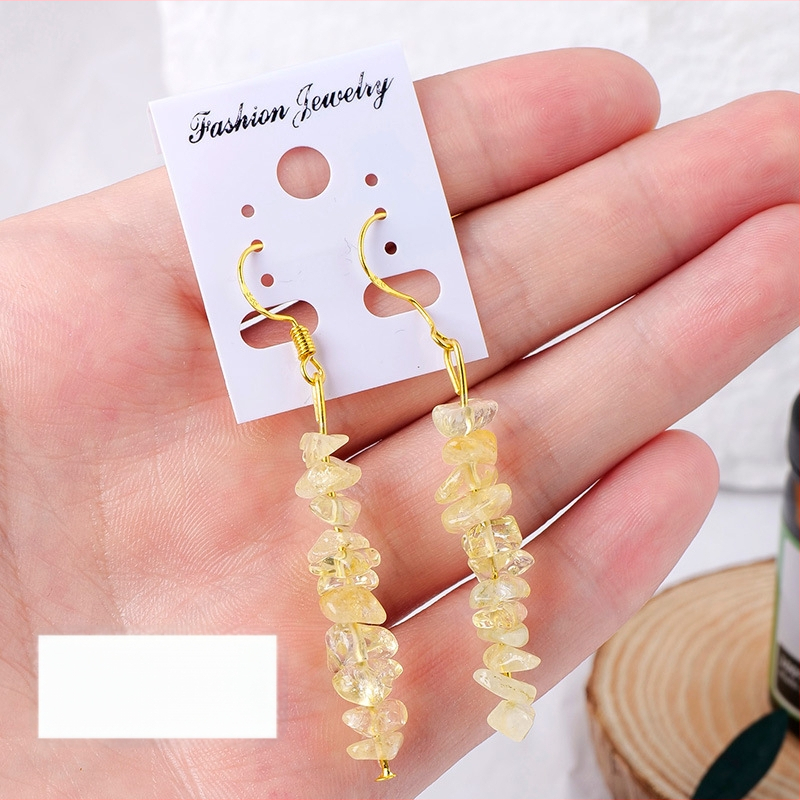 Ametisti kristalliga kõrvarõngad, geomeetriline disain, Runyang bränd, kaasaegne minimalistlik stiil