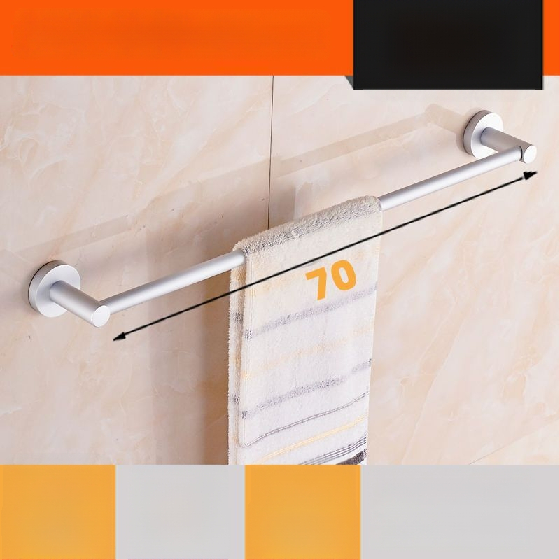 Sienas stiprināms dvieļu plaukts no alumīnija sakausējuma Space Aluminum, vienpolu vai divpolu, 1 slānis, gaišs luksusa stils, slodze 15 kg