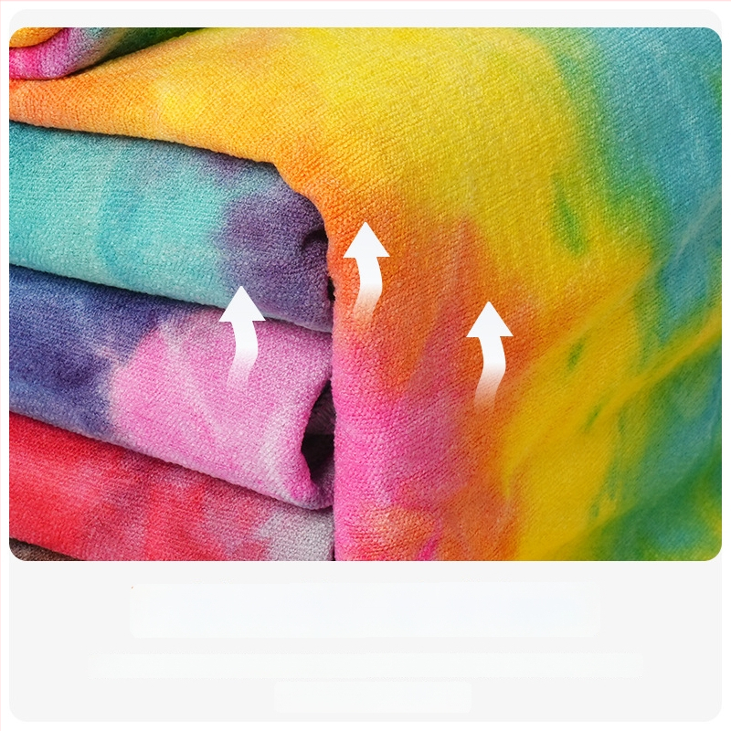 Tie-dye neslīdošs mikrofibras jogas dvielis, 470 g