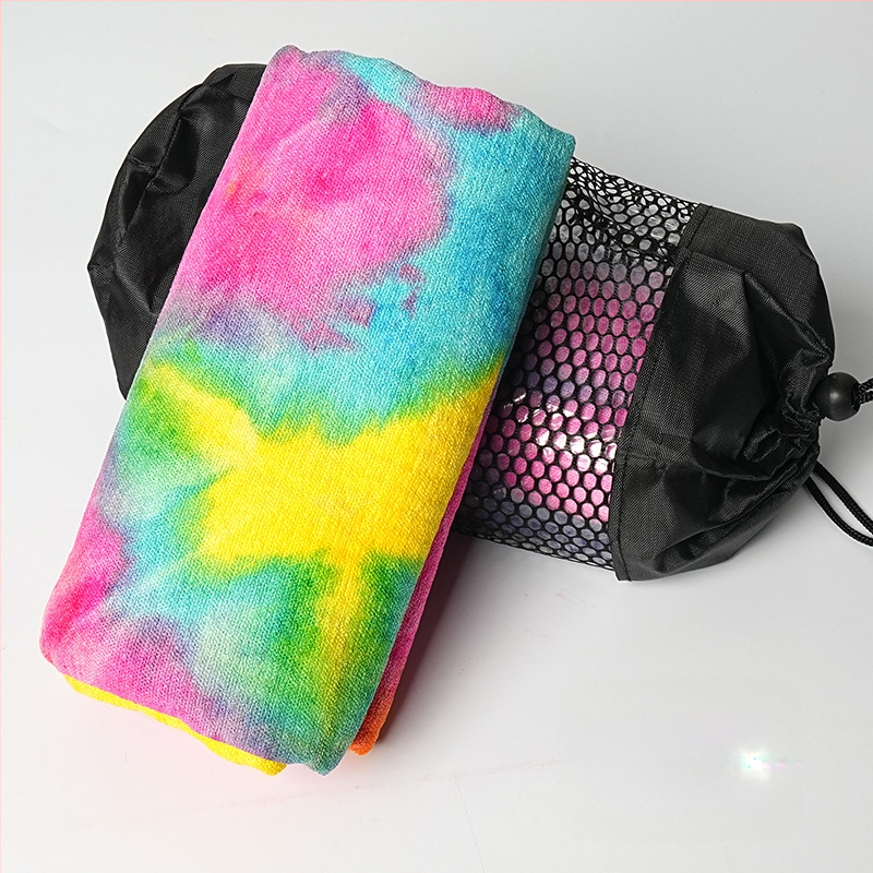 Tie-dye neslīdošs mikrofibras jogas dvielis, 470 g