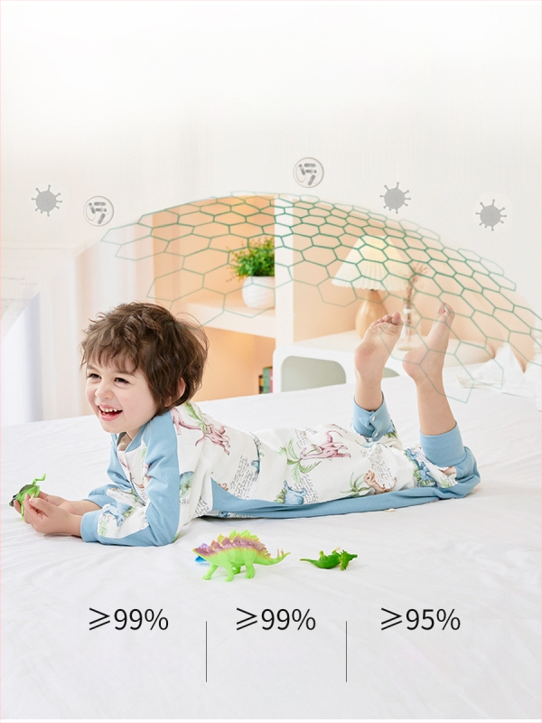 Bērnu gulēšanas somiņa ar dalītu kāju dizainu, no bambusa šķiedras, antibakteriāls un mitrumu pārvadājošs, metāla rāvējslēdzējs, piemērots ziemai, pavasarim un rudenim, vecums 1–3 gadi