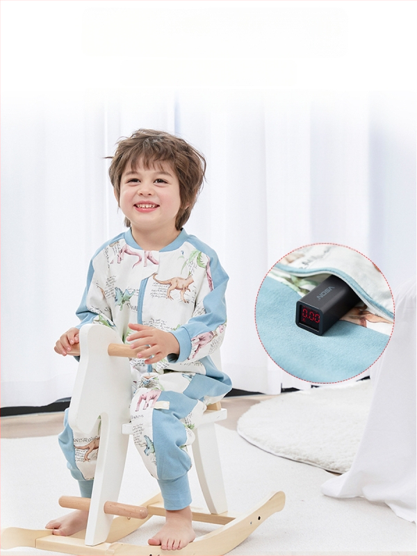 Bērnu gulēšanas somiņa ar dalītu kāju dizainu, no bambusa šķiedras, antibakteriāls un mitrumu pārvadājošs, metāla rāvējslēdzējs, piemērots ziemai, pavasarim un rudenim, vecums 1–3 gadi