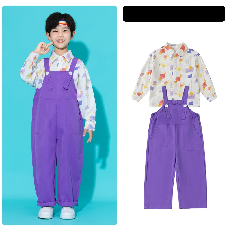 Bērnu hip-hop uzstāšanās apģērbs, unisex, bērniem virs 8 gadu vecuma, vasara 2025 (vasaras sezona 2025; unisex; hip-hop stils; vecuma grupai virs 8)