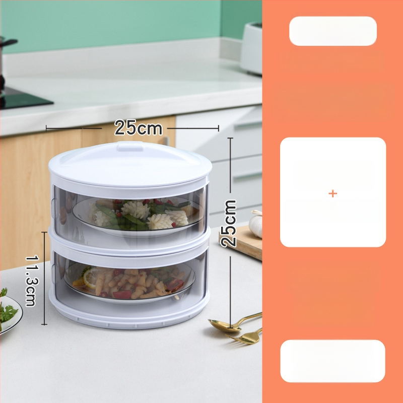 Пластмасов многослоен капак за храна за кухнята — поддържа топлината, прахоустойчиво съхранение на остатъци