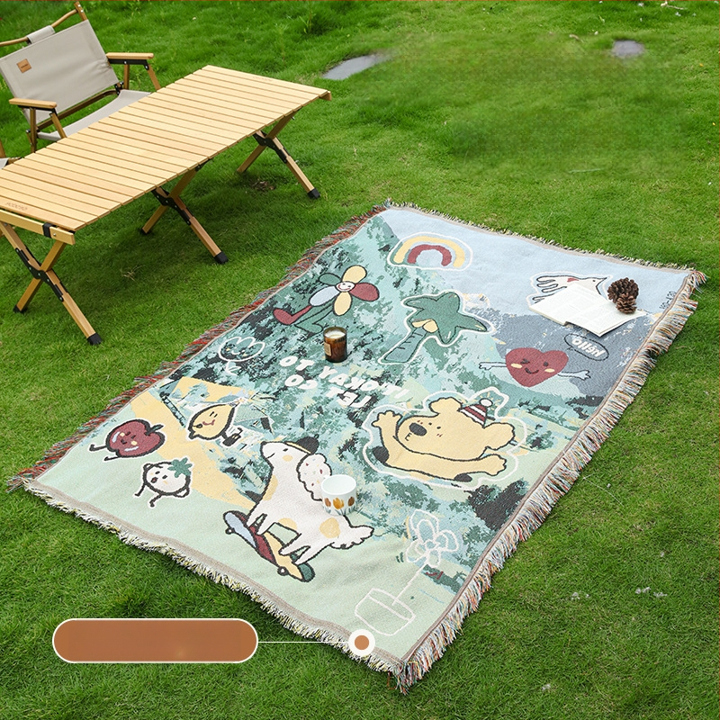 Американски стил покривка за маса за открито, правоъгълна, полиестер, Cartoon/Anime модел