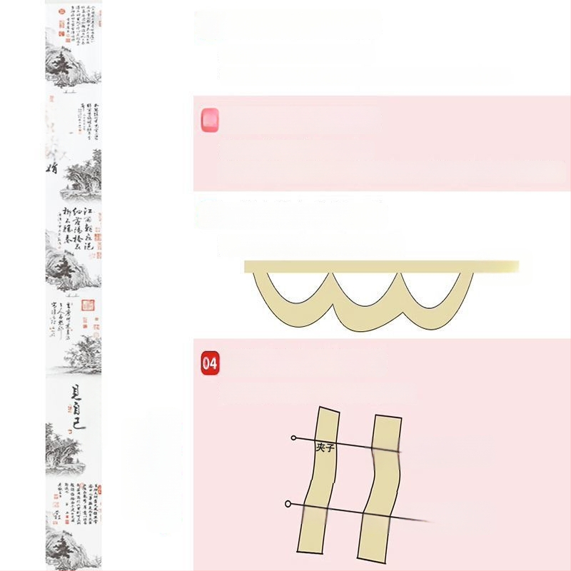 Гоблен: дизайн с китайския стил на калиграфска тушена картина; материал: химическо влакно; съдържание на памук 30–40%; подходящ за дневна